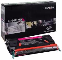 Тонер-картридж LEXMARK C734A1MG малиновый для c73x/x73x