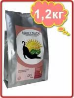 LiveRA Полнорационный сухой корм для взрослых кошек Adult Duck, 1,2 кг - диетическое блюдо из пряной утки