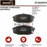 KORTEX KT3450STD Колодки торм. KIA CEED 06-CERATO 09-HYUNDAI i30 07- перед.к-т KT3450STD