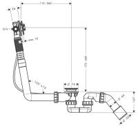 Система слива/перелива для ванны Hansgrohe Exafill 58115180