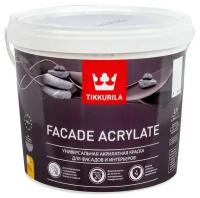 TIKKURILA FACADE ACRYLATE краска акрилатная, универсальная для фасадов и интерьеров, база A (2,7л)