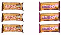 Протеиновые батончики Bombbar Crunch ассорти: Ванильный чизкейк и Шоколадный брауни, 50 гр (6 шт)