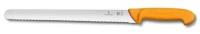 Кухонные ножи и ножницы VICTORINOX Нож кухонный Victorinox Swibo (5.8443.35) стальной универсальный лезв.350мм серрейт. заточка желтый