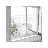 Москитная сетка на окно с крепёжной лентой, 160х160см, цвет белый