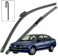 Дворники Mitsubishi Carisma DA1A Митсубиси КариЗма лифтбек 1999-2000 2001 2002 2003 2004 2005 Щетки стеклоочистителя бескаркасные 530мм-500мм к-т 2 шт