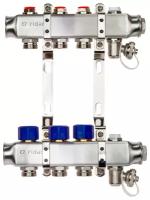 Коллекторная группа SSM-3R set 1"х3х3/4" ЕК, без расходомеров, с кронштейнами, AISI 304, Ридан 088U0973R