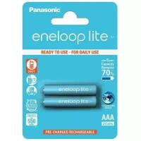 Аккумулятор Ni-Mh 550 мА·ч 1.2 В Panasonic eneloop lite AAA, в упаковке: 2 шт