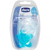 Пустышка силиконовая ортодонтическая Chicco Physio Soft 0-6 м, 2 шт