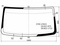 Стекло Лобовое Газ Баргузин 96- / Валдай 96- / Газель 96- / Соболь 96- XYG арт. 2705 LFW/X