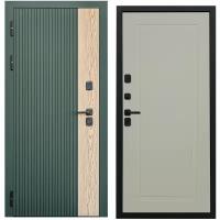 Дверь входная металлическая DIVA 74 2050x860 Левая Дуб Олива софт - Н10 Софт Шампань, тепло-шумоизоляция, антикоррозийная защита для квартиры