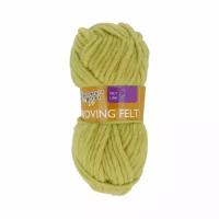 Пряжа Семеновская Roving felt (Валя) липа (345), 100%шерсть, 50м, 50г, 1шт