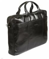 Бизнес-сумка Gianni Conti 701245 black горизонтальная, А4 формата, с ручками, черная