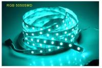 Мега яркая High lum Светодиодная лента SMD 5050, 60 диодов/метр, Double line люкс, 12 В, цвет: RGB, IP33, золотой чип - Цвет свечения: RGB