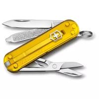 Нож-брелок VICTORINOX Classic SD Colors "Tuscan Sun", 58 мм, 7 функций, полупрозрачный жёлтый