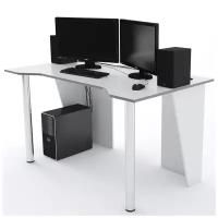 Стол Компьютерный LevelUP 1400 Белый/Серый