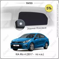 Шторки на автомобиль солнцезащитные KIA Rio 4 Седан 4дв. (2017 - по н.в.) на задние двери 5%, сетки от солнца в машину КИА РИО, Каркасные автошторки Premium