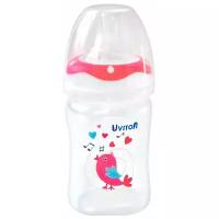 Бутылочка для кормления малыша Uviton, розовая, 150 мл