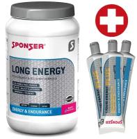 Изотоник SPONSER LONG ENERGY 10% + 3 x LIQUID ENERGY PLUS 70 г 1200 г, Ягодный