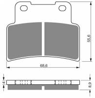 Колодки тормозные дисковые GOLDfren 251 S3 кросс SBS 844, EBC FA 432, OEM 8133943, 897118, 45105 LKF 305, 5D7 F5805 00