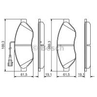 BOSCH 0986495293 Колодки тормозные