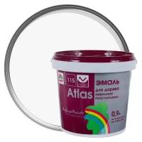 Краска эмаль акриловая полуглянцевая Atlas Атлас вд-ак 115 цвет белый 0.9л база А без запаха
