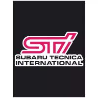 Наклейка на авто "STI Subaru Internationa - Цветнаяl" 20х10 см