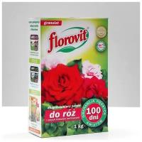 Удобрение Флоровит длительного действия для роз и других -цветущих кустарников 100 дней 1кг, коробка