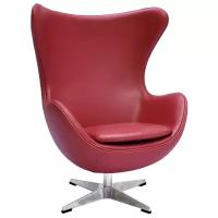 Кресла Bradexhome Кресло EGG CHAIR красный, натуральная кожа