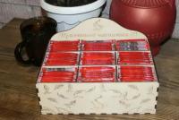 Коробочка для чайных пакетиков Органайзер 9 секции 21,5х 14,5х 8см 90 пакетиков
