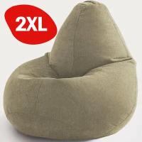 Bean Joy кресло-мешок Груша, размер ХXL, мебельный велюр, бежевый