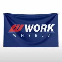 Флаг плакат баннер JDM Work Wheels