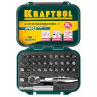 KRAFTOOL Expert 33 шт, Набор бит с мини-трещоткой (26157-H33)