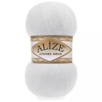 Пряжа Alize Angora Gold, 1 % шерсть, 80 % акрил, 100 г, 550 м, 1 шт., 55 белый 550 м