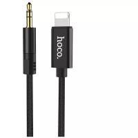 Кабель iPhone Lightning на AUX 3.5mm jack Hoco UPA13 черный