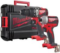 Набор: аккумуляторные дрель-шуруповерт и гайковерт Milwaukee M18 BLPP2A2-502X, без АКБ и ЗУ, в кейсе, 4933464523