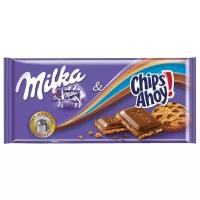 Milka Chips Ahoy плитка шоколада милка с кусочками печенье 100 гр
