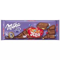 Шоколад Milka Choco Jelly молочный с жевательным мармеладом, драже и взрывающейся карамелью