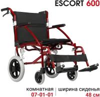 Кресло-коляска каталка Ortonica Base 110/Escort 600 складная легкая с усиленной рамой и откидными подножками ширина сиденья 48 см Код ФСС 07-01-01 и 07-02-01
