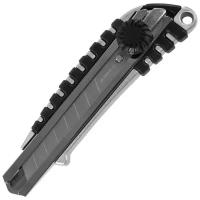 BRAUBERG Нож канцелярский Metallic 237159 18 мм серебристый/черный