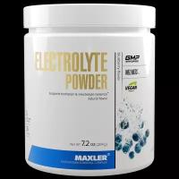 Электролиты Maxler Electrolyte Powder - Черника, 204 г - Поддержка электролитного баланс - Комплекс микроэлементовer Electrolyte Powder 210 гр. - Черника