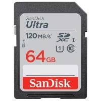 Карта памяти 64Gb - SanDisk Ultra Secure Digital XC UHS-I SDSDUN4-064G-GN6IN (Оригинальная