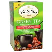 Чай зеленый Twinings Pomegranate, raspberry & stawberry в пакетиках