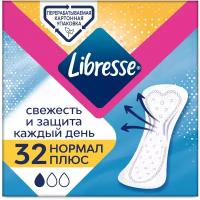 Libresse прокладки ежедневные DailyFresh Plus Normal, 1 капля, 32 шт