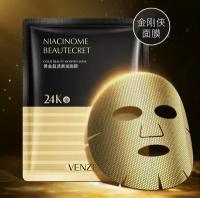 Venzen маска для лица с золотой фольгой 24K Gold 3 маски в упаковке