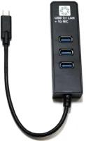 Кабель-адаптер 5BITES UA3C-45-10BK USB3.1 / 3*USB3.0 / RJ45 1G / BLACK