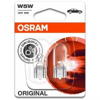 Лампа автомобильная накаливания OSRAM 2825-02B W5W 5W 2 шт