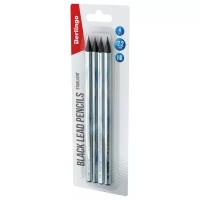 Карандаши для школы простые HB / Набор чернографитных карандашей для офиса и рисования из 4 штук Berlingo "Starlight"