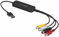 Карта видеозахвата Acasis AV-USBV USB 2.0 AV, S-Video - Черный