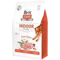 Сухой корм для кошек Brit Care Indoor антистресс, беззерновой, гипоаллергенный, с курицей