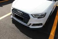 Губа переднего бампера Audi A3 sport 2017-2020 черный глянец